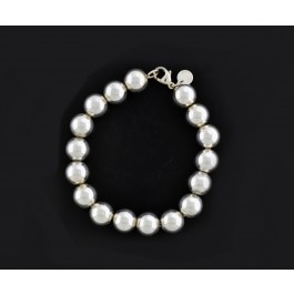 Tiffany & Co HardWear 925 Sterling Silver 10mm Ball Bead Bracelet 7.5"