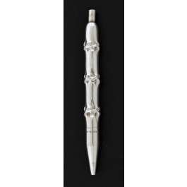 Vintage Signed Verdura Sterling Silver Bamboo Style Retractable Ballpoint Pen