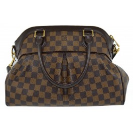 Louis Vuitton Trevi PM Damier Ebene Brown Checkered Canvas Leather Shoulder Bag