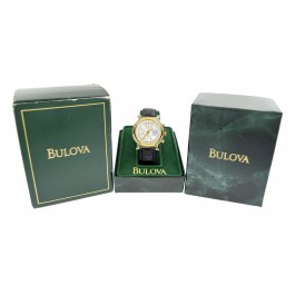 Vintage Bulova 98C07 Valjoux 7750 39mm Two Tone Steel Day Date Automatic Watch