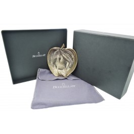 Authentic Buccellati 925 Sterling Silver Apple II Dish Box And Pouch