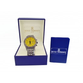 Revue Thommen Airspeed 39mm Titanium Yellow Dial Lemania 5100