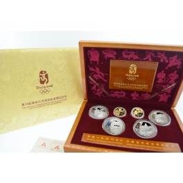 2008 Beijing XXIX Olympics Series 2 Proof Commemorative Gold Silver 6 Coin Set 