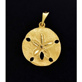 Vintage Tiffany & Co 17mm 14k Yellow Gold Sand Dollar Charm Pendant For Necklace