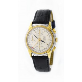 Clio Blue Valjoux 7750 Chronograph Datofix 37mm Two Tone Steel Automatic Watch Coin Exchange NY