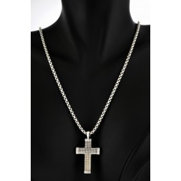 David Yurman 925 Sterling Silver Sky Cross Pendant 2.7mm Box Chain