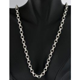 Vintage 1999 Barry Kieselstein Cord Sterling Silver Box Chain Link Necklace 26"