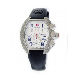 Michele Turbina Chrono 40mm Stainless Steel Tonneau Diamond Quartz