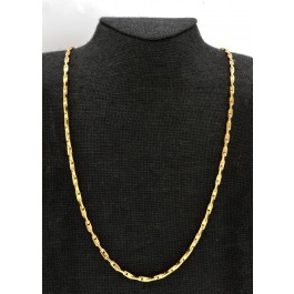 Vintage Authentic Gucci Italy 18k Yellow Gold Fancy Link Long Chain 32"