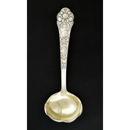 Antique Gorham Old Medici Sterling Silver Gold Wash Cream Ladle 5 7/8" With Mono