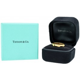 Tiffany Co Paloma s Groove 4mm 18k Yellow Gold Band Ring Size 8.5 With Box Coin Exchange NY