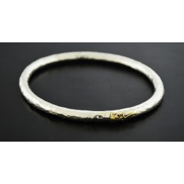 Ippolita Classico Sterling Silver Hand Hammered Signature Bangle Bracelet Size 4
