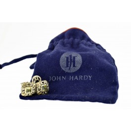 John Hardy Batu Sari 18k Yellow Gold Sterling Silver Peridot Omega Back Earrings