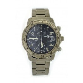 Vintage Bell & Ross Sinn Pilot Chronograph 41mm Titanium Automatic Watch 203.795