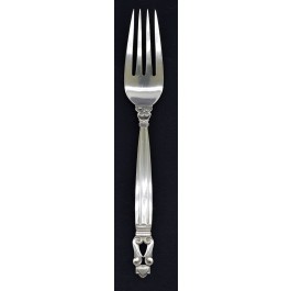 Vintage Georg Jensen Denmark Acorn 925 Sterling Silver Dinner Fork 7.5" No Mono
