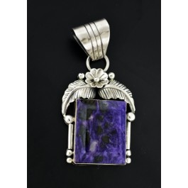 Vintage Ray Bennett Navajo Native American 925 Sterling Silver Sugilite Pendant