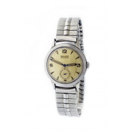 Vintage Gruen Precision Cal 460 32mm Steel Guildite Case Automatic Bumper Watch Coin Exchange NY