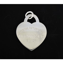 Return To Tiffany & Co 925 Sterling Silver Extra Large Heart Tag Charm Pendant