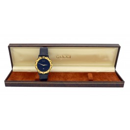 Authentic Vintage Gucci 3200M 33mm Gold Tone Black Dial Quartz Watch Box Repair 