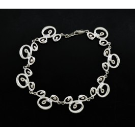 Vintage Disney 925 Sterling Silver Mickey Mouse Link Chain Bracelet Size 8.25"