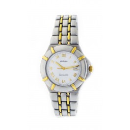 Krieger M929 40mm Two Tone Steel White Roman Numeral Dial Date Quartz Watch