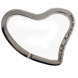 Tiffany & Co Elsa Peretti Sterling Silver Open Heart Key Ring 