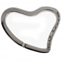 Tiffany & Co Elsa Peretti Sterling Silver Open Heart Key Ring