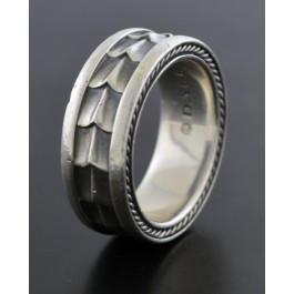 David Yurman 925 Sterling Silver 9mm Armory Band Ring Size 10