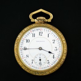 1917 Burlington Illinois Grade 107 Model 9 Yellow Gold Filled Pocket Watch Works Coin Exchange NY