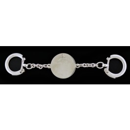 Vintage Cartier 925 Sterling Silver Round Tag Double Key Chain Ring No Mono