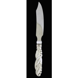 Georg Jensen Denmark Ornamental Pattern 136 Sterling Silver Fish Knife 8 1/8"