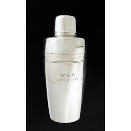 Vintage Tiffany & Co Sterling Silver Hand Engraved 1 Pint Cocktail Shaker 23248