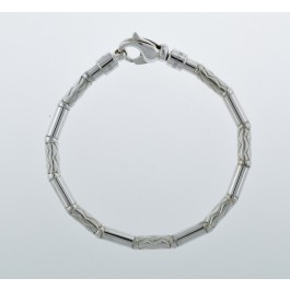 Vintage Tiffany & Co Germany Aztec Zig Zag Etched Bracelet Sterling Silver