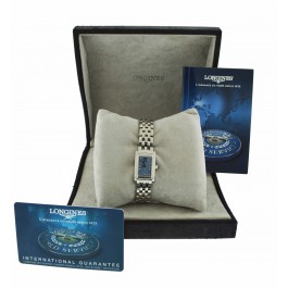 Longines Dolce Vita Mini 16mm Steel Blue MOP Diamond Dial Quartz Watch LS.158.4