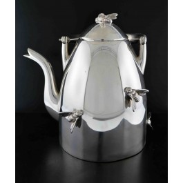 Vintage Christian Dior 925 Sterling Silver 3D Horse Fly Insect Teapot