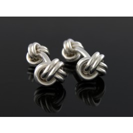 Vintage Pair Of Tiffany & Co 925 Sterling Silver Twist Knot Cufflinks