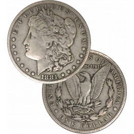 1881 CC Carson City $1 Morgan Silver Dollar Fine Circulated Condition