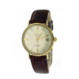 Vintage Omega Seamaster DeVille 34mm Yellow Gold Filled Date Automatic Watch 