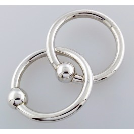 Tiffany & Co. 925 Sterling Silver Double Ring Interlocking Baby Rattle