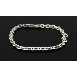 Vintage Tiffany & Co Italy 925 Sterling Silver Donut Chain Link Bracelet Size 8"