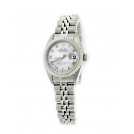 Rolex Oyster Perpetual Datejust 26mm Steel 18k White Gold Automatic Watch 79174