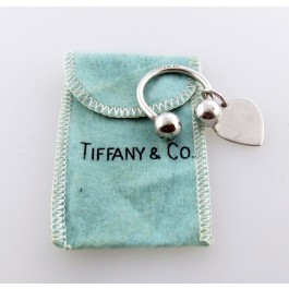 Tiffany Co 925 Sterling Silver Horse Shoe Heart Tag Key Ring With Pouch Coin Exchange NY