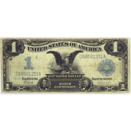 Series Of 1899 $1 Black Eagle Silver Certificate Mule Fr#234m Circulated DA