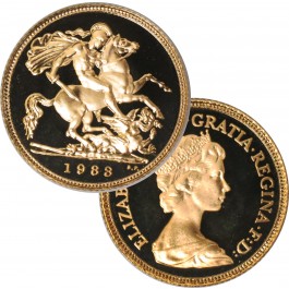 1983 Great Britain Proof Gold Half Sovereign .1176 oz Coin In Capsule