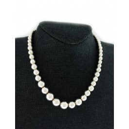 Tiffany & Co HardWear Sterling Silver 6-11mm Graduated Ball Bead Necklace 16"
