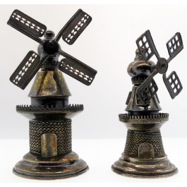 Vintage Ben-Zion Sterling Silver 925 Besamim Spice Windmill Tower Set Judaica