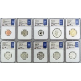 2018 S San Francisco Mint Silver Reverse Proof Set NGC PF70 FDOI Mercanti Signed