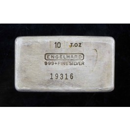 Engelhard 10 oz .999+ Fine Silver Cash Finish Bar 5th Series 19316 <2500 Mintage
