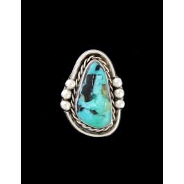 Old Pawn Navajo Native American 925 Sterling Silver Turquoise Pendant 8.7g