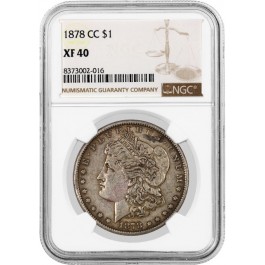 1878 CC Carson City $1 Morgan Silver Dollar NGC XF40 Key Date Coin 